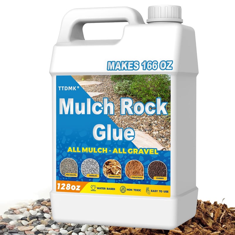 TTDMK Make 166oz Rock Glue for Landscaping, Concentrated Mulch Glue, Gravel Binder for Pea Gravel, Bark, Waterproof Clear Outdoor Mulch Anchor, Stone Stabilizer for Paths, Patios, Driveways & Garden Border - Image 1